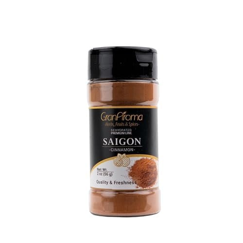 GranAroma Ground Saigon Cinnamon, Sweet Flavor, Baking & Cooking 2 Ounce