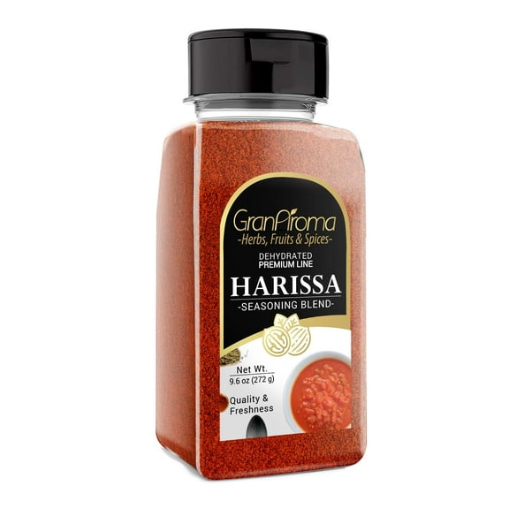 GranAroma Harissa Seasoning Blend, 9.6 oz, North African Cuisine, Bold & Tangy, Dry Rubs & Roasted Meat
