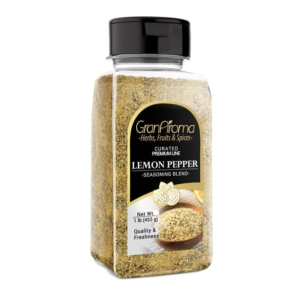 GranAroma Lemon Pepper Seasoning, 1 lb, Versatile Seasoning Blend, Chicken & Steak, Zesty Flavor