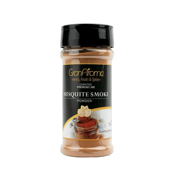 GranAroma Mesquite Smoke Powder, Bold Seasoning for BBQ, Meats, and Grilling 3.4 Ounce