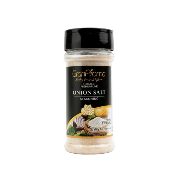 GranAroma Onion Salt, Savory Flavor, Versatile Seasoning 8.3 Ounce