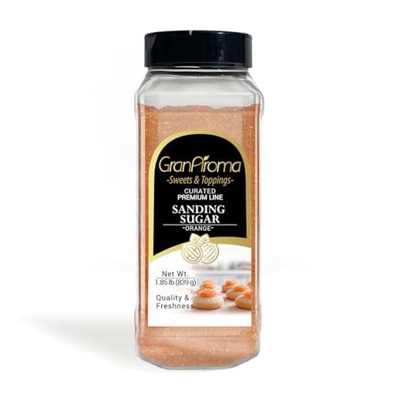GranAroma Orange Sanding Sugar, Decorative, Cookies & Sweets 1.85 Pound
