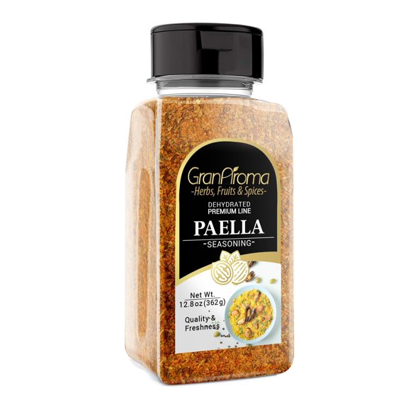 GranAroma Paella Seasoning, 12.8 oz, Authentic Spice Blend, Contains Saffron, Spanish Cuisine