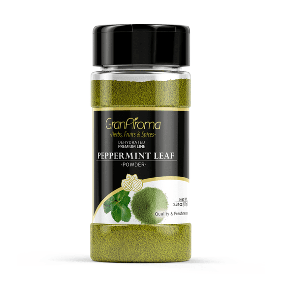 GranAroma Peppermint Leaf Powder, Refreshing Herbal Tea, Cooking & Baking 2.24 Ounce