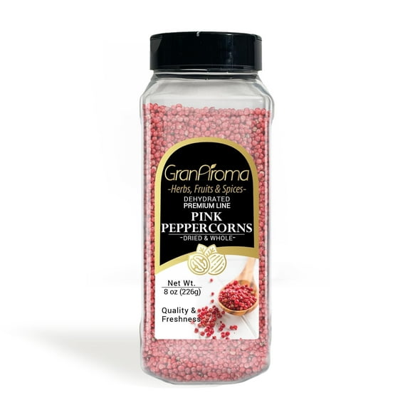 GranAroma Pink Peppercorns, Light & Fresh Taste, Garnish & Seasoning 8 Ounce