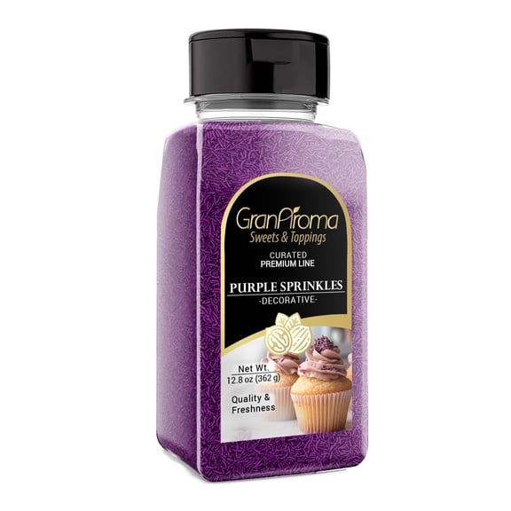 GranAroma Purple Sprinkles, 12.8 oz, Decorative, Cakes & Cupcakes