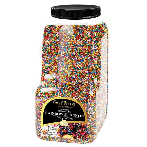 GranAroma Rainbow Sprinkles, 7 lb, Decorative, Cakes & Cupcakes