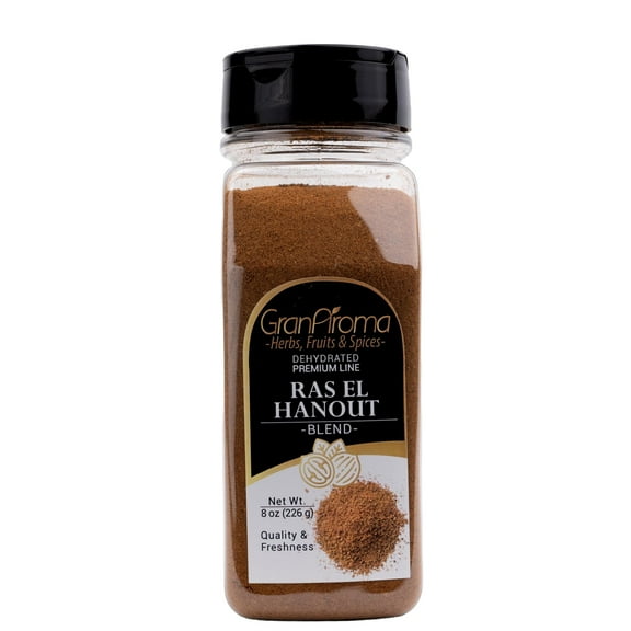 GranAroma Ras El Hanout Spice Blend, Flavorful Middle Eastern Seasoning for Tagines, Meats, and Vegetables 8 Ounce
