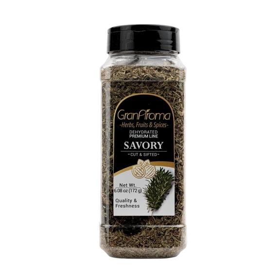 GranAroma Savory Herb, Gourmet Spice for Mediterranean Dishes, Soups, and Salads 6.08 Ounce