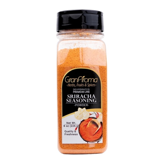 GranAroma Sriracha Seasoning Powder, Spicy & Tangy Flavor, Seasoning for Tacos, Stir-Fries, and Grilled Vegetables 8 Ounce