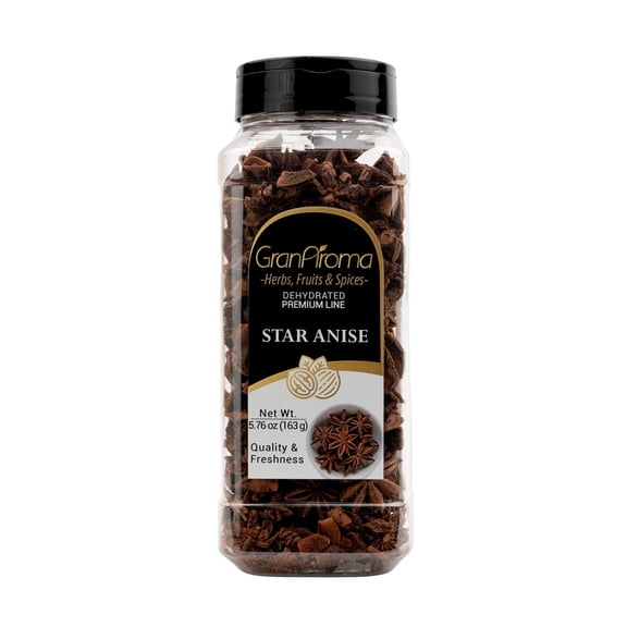 GranAroma Star Anise, Aromatic Spice for Cooking, Baking, and Teas 5.76 Ounce