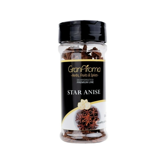 GranAroma Star Anise Whole, Sweet and Licorice Flavor Profile, Seasoning for Pho, Mulled Wine, and Baked Goods 0.99 Ounce
