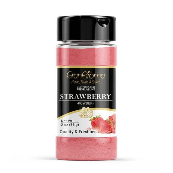 GranAroma Strawberry Fruit Powder, Juicy, Zesty, Perfect for Smoothies, Baking, Desserts, and Beverages 2 Ounce