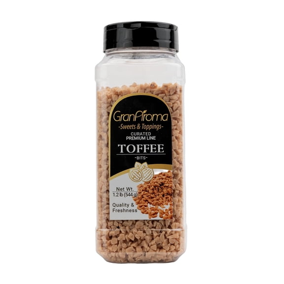 GranAroma Toffee Bits, Rich, Buttery, and Sweet Perfect for Baking, Toppings, and Snacks 19.2 Ounce