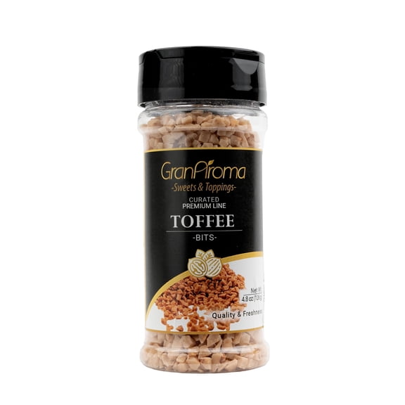 GranAroma Toffee Bits, Rich, Buttery, and Sweet - Perfect for Baking, Toppings, and Snacks 4.8 Ounce