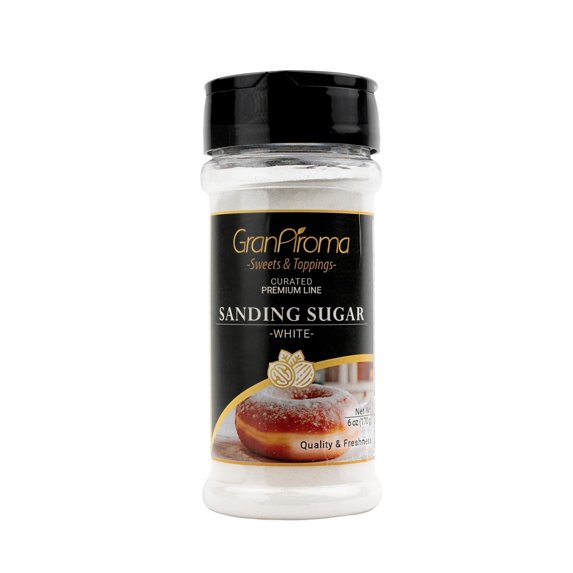 GranAroma White Sanding Sugar, Decorative & Delicious, Cookies, Sweets, and More 6 Ounce