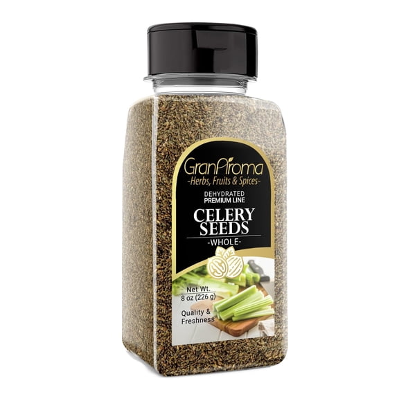 GranAroma Whole Celery Seeds, 8 oz, Sauces & Dry Rubs, Pickling & Brining, Aromatic