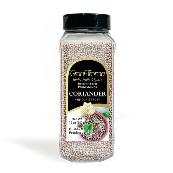 GranAroma Whole Coriander Seeds, 12 oz, Marinades & Dry Rubs, Citrusy Flavor