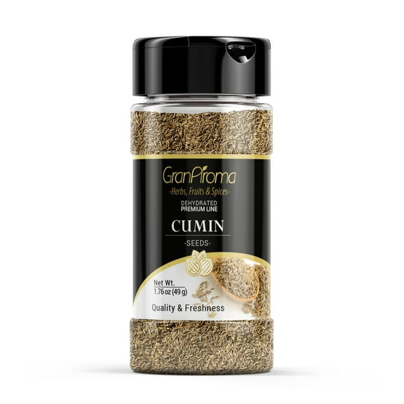 GranAroma Whole Cumin Seeds, Earthy & Warm, Authentic Global Seasoning 1.76 Ounce