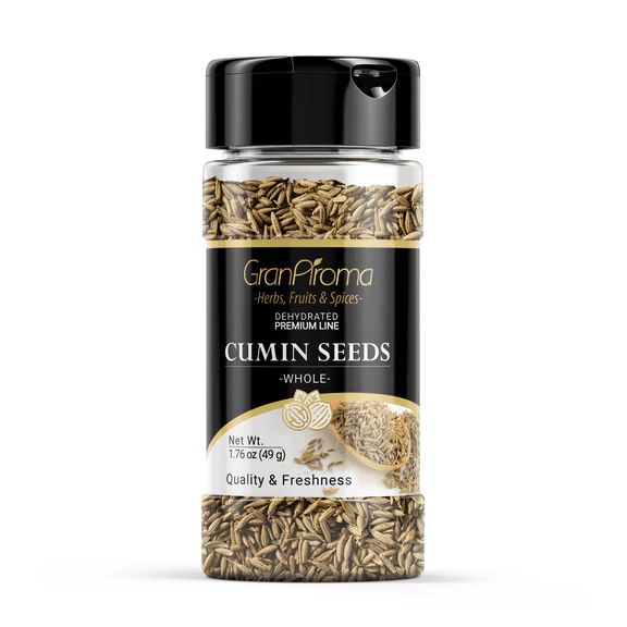 GranAroma Whole Cumin Seeds, Earthy & Warm, Authentic Global Seasoning 1.76 Ounce