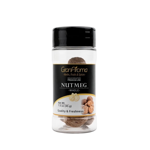 GranAroma Whole Nutmeg, Sweet & Savory Dishes, Baking, Whole Nut 1.6 Ounce