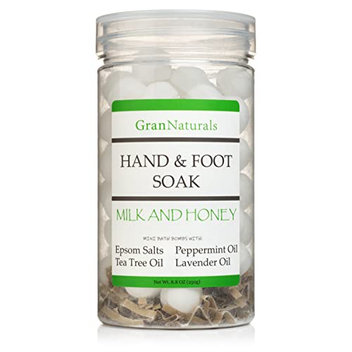 GranNaturals Mini Bath Bombs for Hand and Foot Soak Milk + Honey