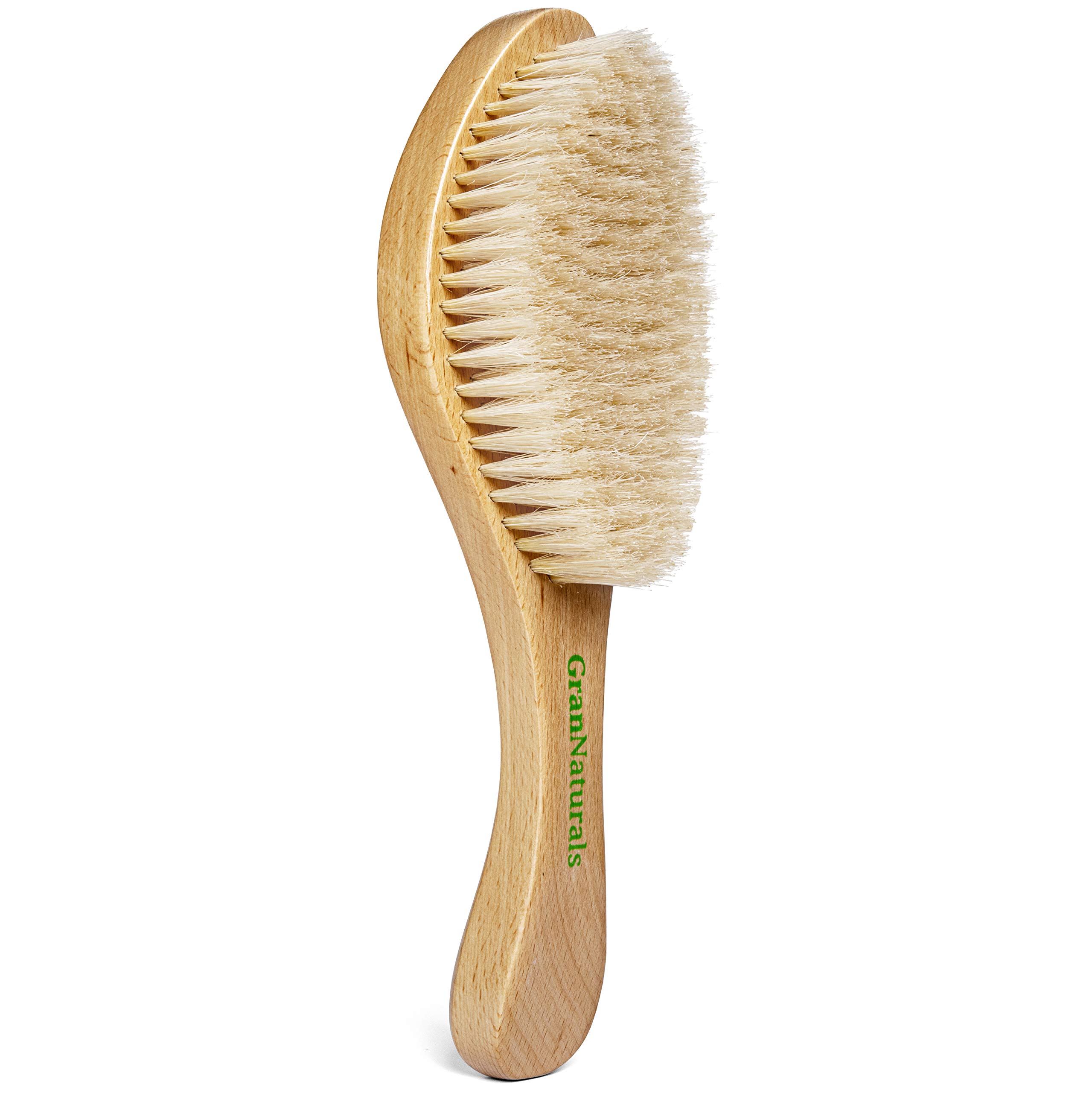 GranNaturals Soft Bristle Hair Brush - Curved Boar Bristle Vintage ...
