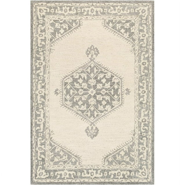 Granada GND-2307 9' x 12' Area Rug in Medium Gray/Beige/Charcoal