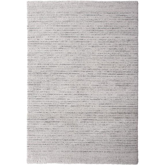 Granada Lola Olefin Shag Ivory/ Charcoal Stripe Area Rug