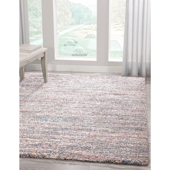 Granada Zira Olefin Shag Ivory/Multi Striped Area Rug