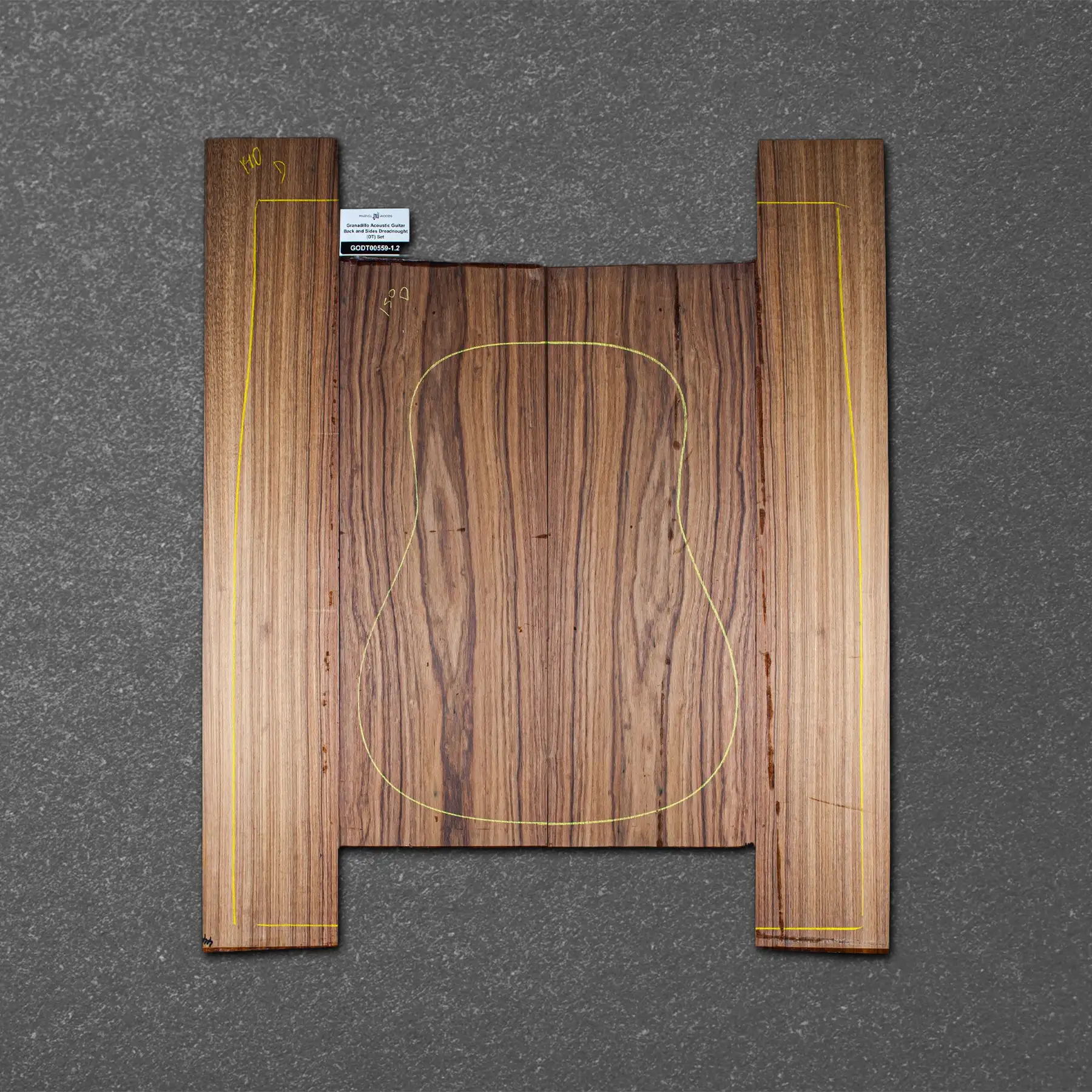 Granadillo Acoustic Guitar Back and Sides Dreadnought (DT) Set – GODT000559-1.2