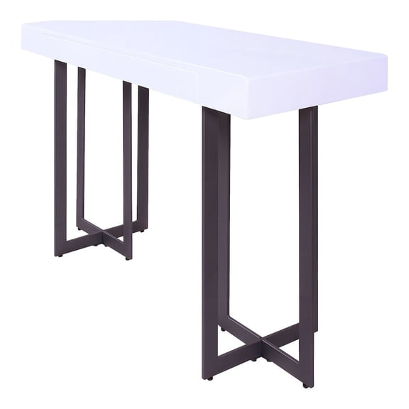 Granala 1-Drawer Wood Sofa Table, White