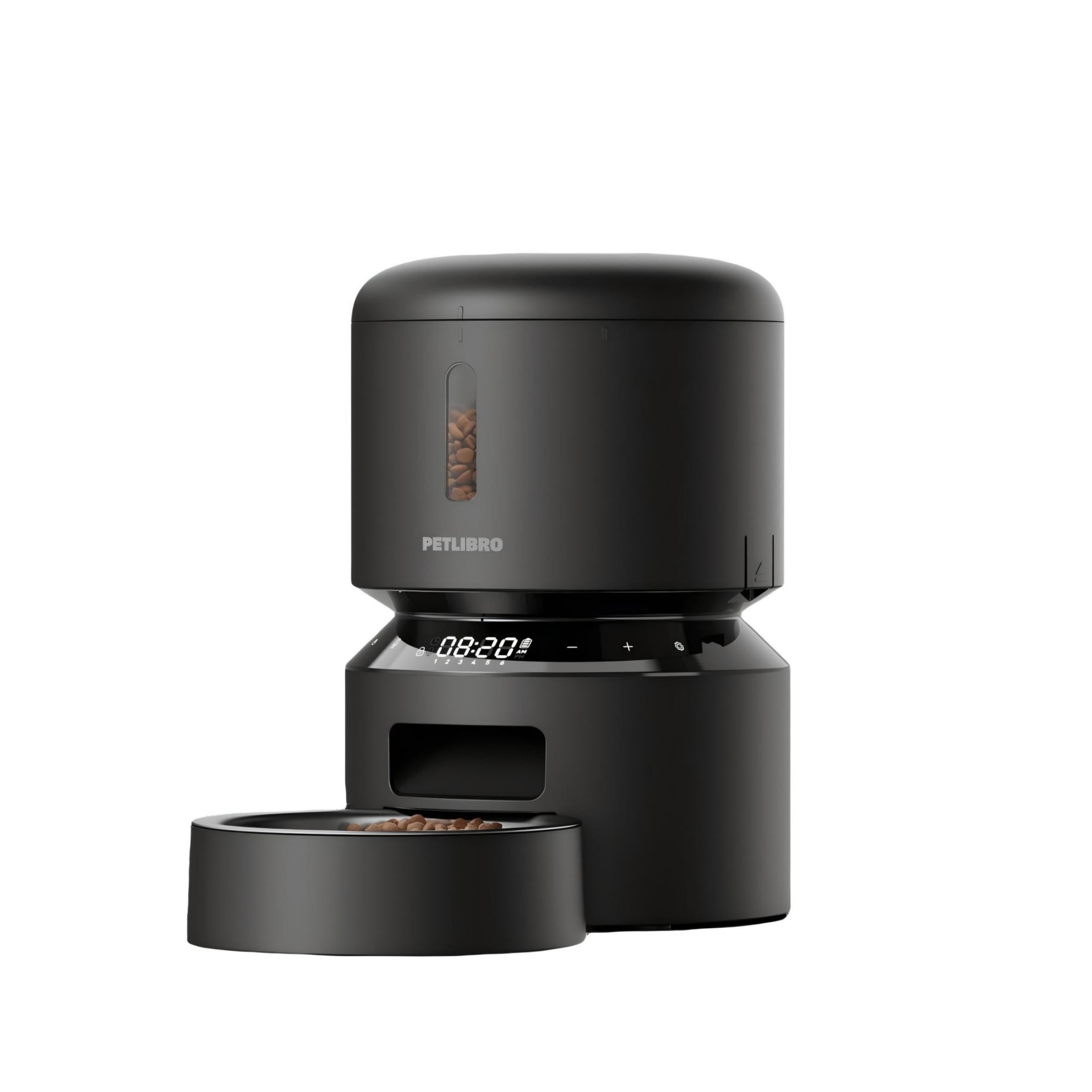 Black 3L Automatic Pet Feeder with Stainless Steel Bowl