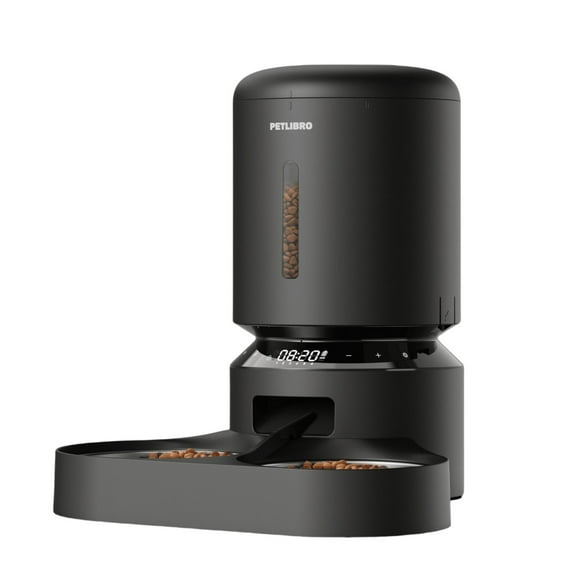 Petlibro Automatic Dog&Cat Feeder for Two Cats, 5L Dry Food Dispenser with Splitter and Two Stainless Bowls, 10s Meal Call and Timer Setting for Cat & Dog