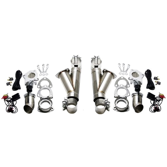 Granatelli 2.25in Stainless Steel Electronic Dual Exhaust Cutout w/Slip Fit & Band Clamp