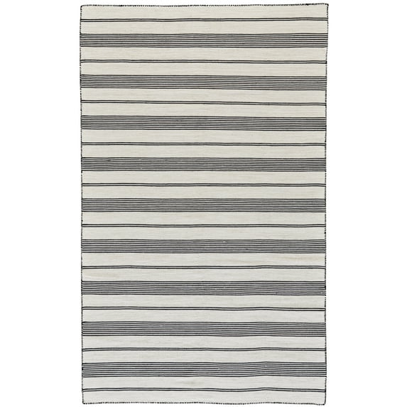 Granberg Eco-Friendly PET Rug, Outdoor, Black/White, 8ft x 11ft Area Rug