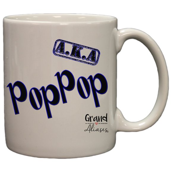 Grand Aliases Series Grandfather "A.K.A. PopPop" 11oz Coffee Mug