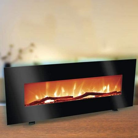 Grand Aspirations 34” Harrison Flat Panel Electric Fireplace Heater