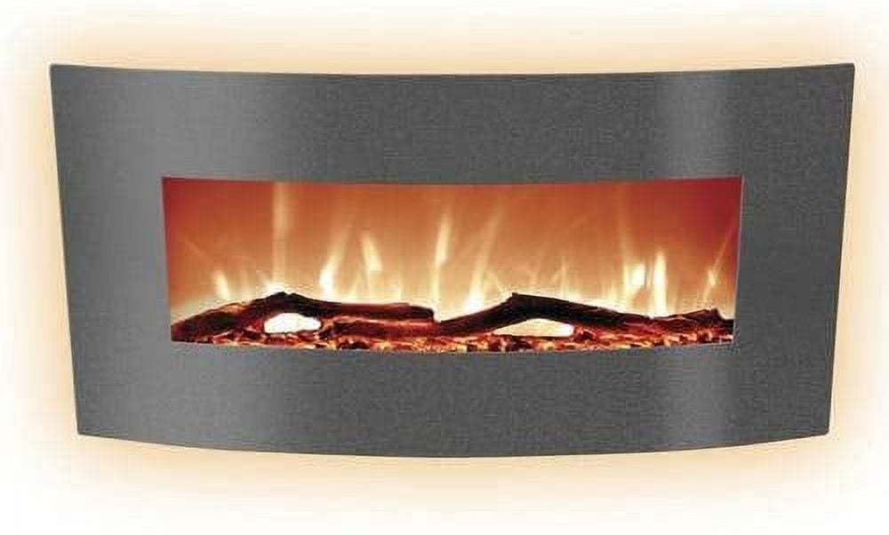 Grand Aspirations 48” Belmont Curved Curved Panel Electric Fireplace Heater