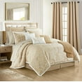 thumbnail image 1 of Grand Avenue Taupe Paisley Comforter Set California King Size, 16 Piece, Jacquard Bedding Sets & Collections, Matching Flat Sheet, Fitted Sheet, Pillow Shams, Bedskirt, Curtains, 1 of 8
