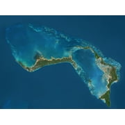 Grand Bahama and Abaco Islands, Bahamas, Satellite Image Photographic Print by Unknown, 16" x 12", Sold by Art.com