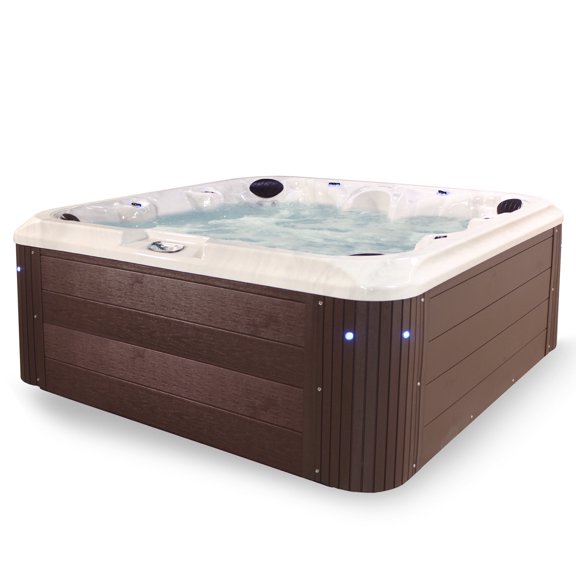 Aqualife by Strong Spas Grand Banks 6 Person Acrylic Non-Lounger Spa, 81 Jets, Espresso