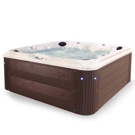 Aqualife by Strong Spas Grand Banks 6 Person Acrylic Non-Lounger Spa, 81 Jets, Espresso