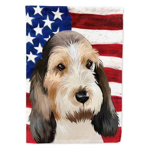 Carolines Treasures CK6419CHF Grand Basset Griffon Vendeen American Canvas House Size Outdoor-Flags, Multicolor