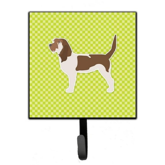 Grand Basset Griffon Vendeen Checkerboard Green Leash or Key Holder
