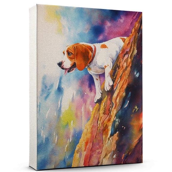 Grand Basset Griffon Vendeen Dog Canvas Climbing Canvas Funny Grand Basset Griffon Vendeen Dog Canvas Artwork, Funny Dog Wall Art for Climbing Room or Pet Shop