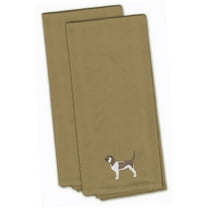 Grand Basset Griffon Vendeen Tan Embroidered Towel Set of 2