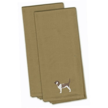 Grand Basset Griffon Vendeen Tan Embroidered Towel Set of 2