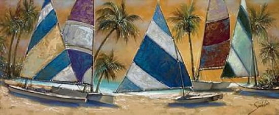 Grand Bay Sails Canvas Art - Sambataro (10 x 20)