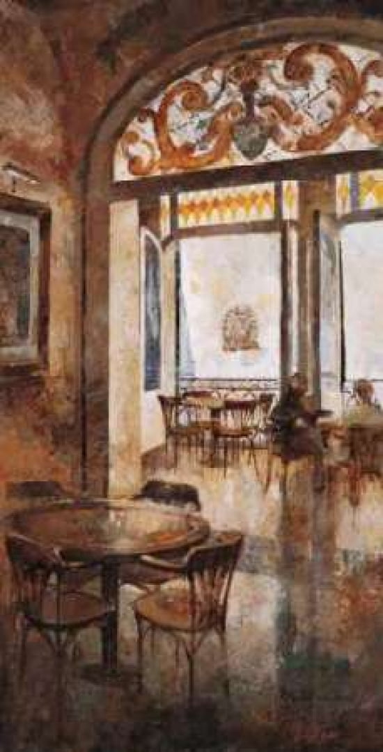 Grand Cafe Cappuccino I Canvas Art - Noemi Martin (10 x 20)